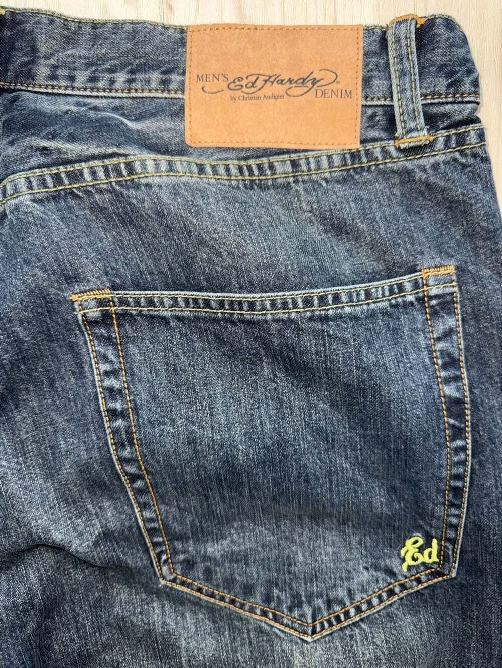 Ed Hardy by Christian Audigier Men's Straight Leg Denim Jeans Size 36x32 - Picture 6 of 9